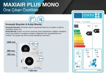 DemirDöküm MaxiAir Plus Mono Isı Pompası 12 kW